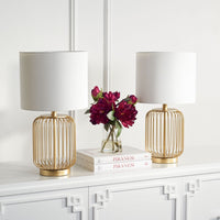 Portlia 21-inch Cage LED Table Lamp (Set of 2) - 11.8" W x 11.8" L x 21.3" H