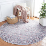 Serapi Arty Medallion Distressed Machine Washable Soft Rug