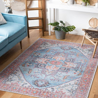 Serapi Burbuqe Boho Medallion Machine Washable Soft Rug