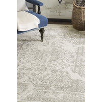 Luxurious Vintage Ivory Silver Area Rugs