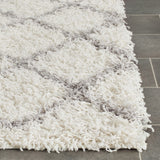Ivory Grey Soft Plush Area Rug Shag