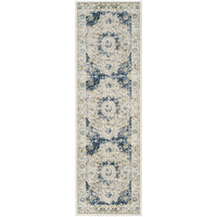 Vintage Ivory Blue Area Rug