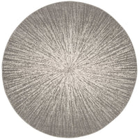Contemporary Burst Pattern Dark Grey Ivory Soft Area rugs