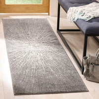 Contemporary Burst Pattern Dark Grey Ivory Soft Area rugs