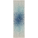 Contemporary Burst Pattern Royal Ivory Soft Area rugs