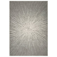 Contemporary Burst Pattern Dark Grey Ivory Soft Area rugs