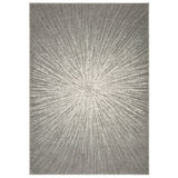 Contemporary Burst Pattern Dark Grey Ivory Soft Area rugs