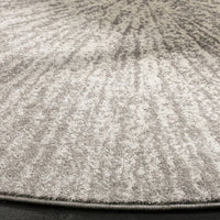 Contemporary Burst Pattern Dark Grey Ivory Soft Area rugs