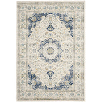 Vintage Ivory Blue Area Rug