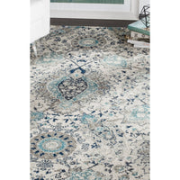 Floral Cream/ Light Grey/Gray Area Rugs