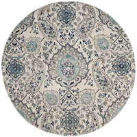 Floral Cream/ Light Grey/Gray Area Rugs