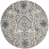 Floral Cream/ Light Grey/Gray Area Rugs