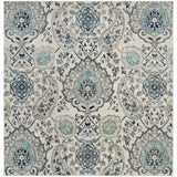 Floral Cream/ Light Grey/Gray Area Rugs