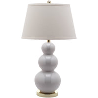 27-inch Pamela Triple Gourd Ceramic Table Lamp - 16"x16"x28"