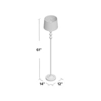 Traditional Crystal and Metal 61" Floor Lamp