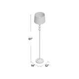 Traditional Crystal and Metal 61" Floor Lamp