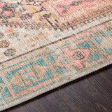 Distressed Medallion Machine Washable Area Soft Rug