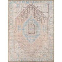 Distressed Medallion Machine Washable Area Soft Rug