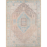 Distressed Medallion Machine Washable Area Soft Rug
