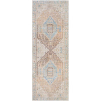 Distressed Medallion Machine Washable Area Soft Rug