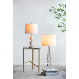 Single Marble and Acrylic Table Lamp