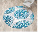 Floral Gray/Grey Turquoise Blue Area Rug
