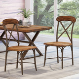 Stroble Farmhouse Crossback Dining Chairs (Set of 2) by Christopher Knight Home