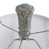 StyleCraft Cibali Blue Table Lamp - White Softback Fabric Shade