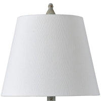 StyleCraft Marion Distressed Blue and Green Table Lamp - White Shade