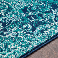 Traditional Teal Accent Soft Area Rug