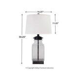Transparent Silver Finish Casual Table Lamp