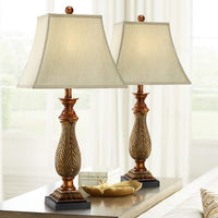 Two-Tone Gold Traditional Table Lamps Set of 2
