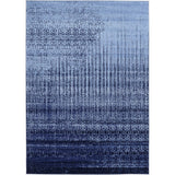 Modern Distressed Blue Soft Area Rug