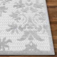 Beige Victorian Floral Soft Area Rug