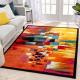 Multi Modern Abstract Bright Soft Rug