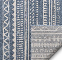 Easton Blue Modern Geometric Soft Area Rug