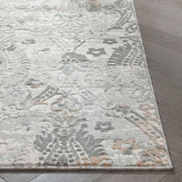 Grey Vintage Persian Panel High-Low Soft Area Rug