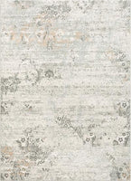 Grey Vintage Persian Panel High-Low Soft Area Rug