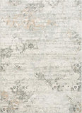 Grey Vintage Persian Panel High-Low Soft Area Rug