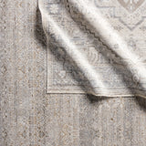 Floral Taupe/ Silver Soft Area Rug