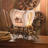 Western Wagon Table Lamp - 12" x 6 1/4" x 13 3/8" high.