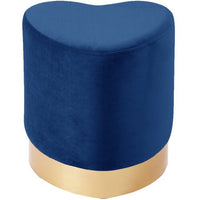 Heart Shape Velvet Pouf