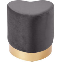 Heart Shape Velvet Pouf