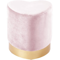 Heart Shape Velvet Pouf