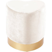 Heart Shape Velvet Pouf