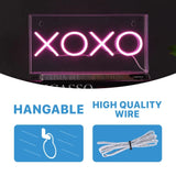 Yass 11.75" Contemporary Glam Acrylic Box USB Operated LED Neon Light, Pink - 1 Bulb