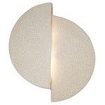 Ambiance Offset Circle LED Wall Sconce - White Crackle