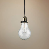Artcraft Edison 5 1/4" Wide Matte Black Retro Mini Pendant