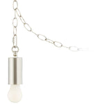 Brushed Nickel Plug-In Hanging Swag Chandelier with Frosted A15 LED Bulb