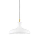 Cassidy 15" Wide Aged Brass and Soft White Pendant Light